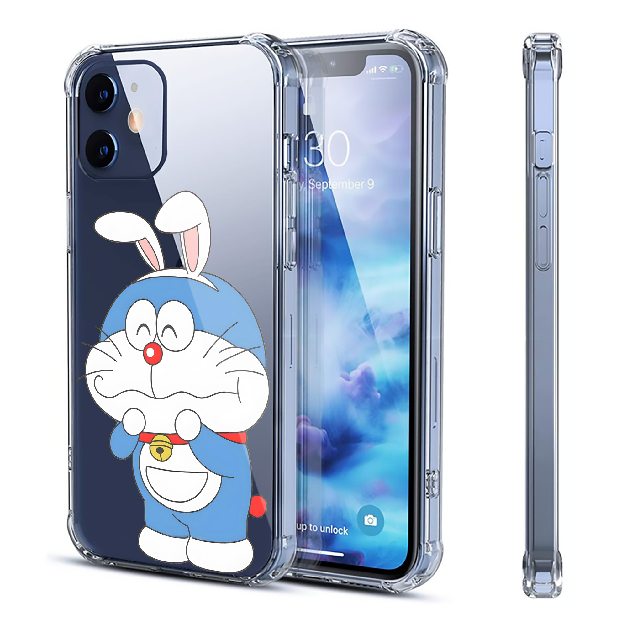 （画像用） ドラえもん Doraemon 【iPhone 12シリーズ対応】透明スマホケース（クリアソフトケース）